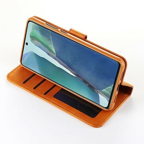 [SuperShield] Étui Galaxy Note20 Ultra de Samsung avec support magnétique en cuir véritable SuprShield brun.