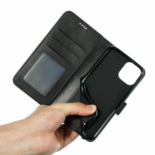 Étui portefeuille SuperShield en cuir véritable à rabat magnétique pour iPhone 12 mini d'Apple