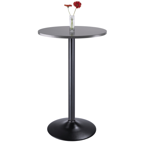 Tarah Pub Table, Black and Slate Gray