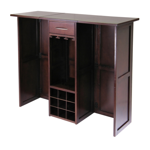 Newport Expandable Entertainment Wine Bar, Walnut