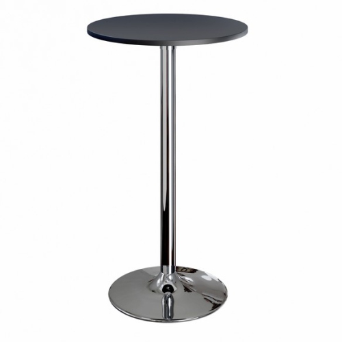 Summit 3-Pc Pub Table with Swivel Seat Bar Stools, Black and Chrome