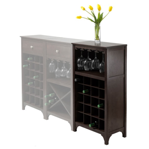 Ancona 3-Pc Modular Wine Cabinet Set, Espresso