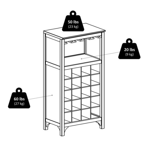 Ancona 3-Pc Modular Wine Cabinet Set, Espresso