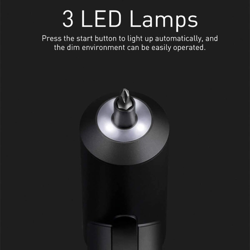 Tournevis sans fil 3,6 V de Xiaomi Mi, batterie rechargeable 2000 mAh avec port de chargement USB-C. Tournevis portatif sans fil à couple