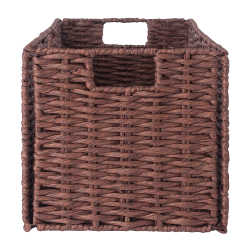 Tessa 3-Pc Foldable Woven Rope Basket Set, Walnut