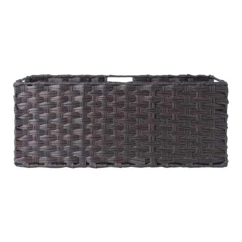 Melanie 3-Pc Foldable Woven Fiber Basket Set, Chocolate