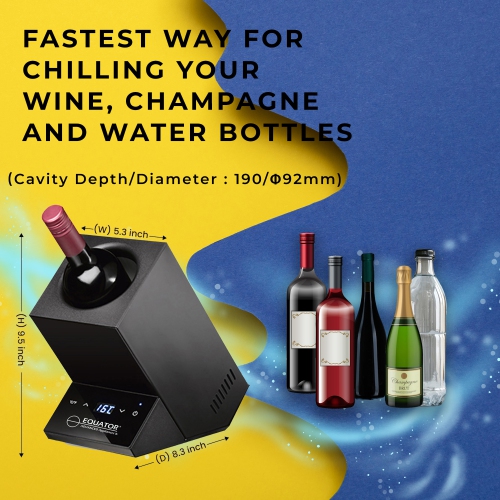 Equator Single Bottle Chiller Wine-Champagne-Water 110V AC/12V DC