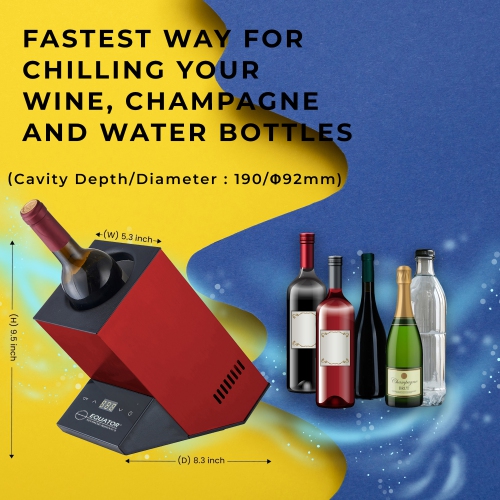 Equator Single Bottle Chiller Wine-Champagne-Water 110V AC/12V DC