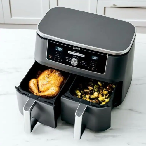 Ninja DZ401 Foodi 10 pintes 6 en 1 DualZone XL 2 paniers friteuse avec 2 paniers de friture indépendants