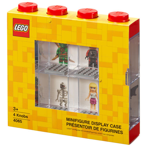 Boîte de présentation pour 8 figurines LEGO - Rouge
