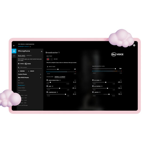 Microphone de jeu à condensateur USB Aurora Collection Blue Yeti de Logitech avec thèmes Streamlabs - Aurore rose