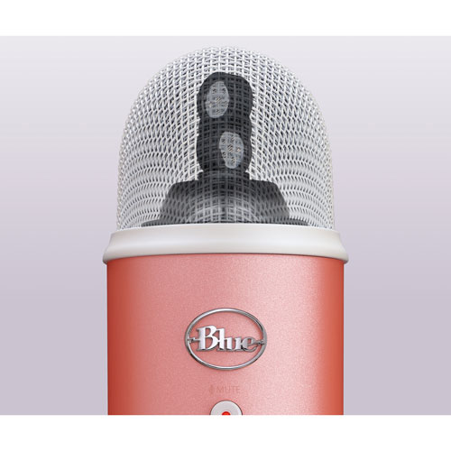 Microphone de jeu à condensateur USB Aurora Collection Blue Yeti de Logitech avec thèmes Streamlabs - Aurore rose