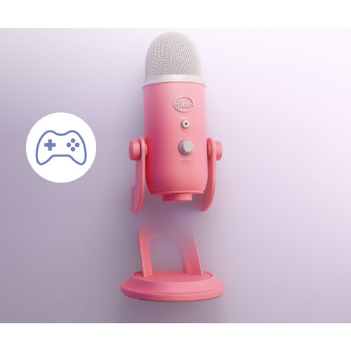 Logitech Aurora Collection Blue Yeti USB Condenser Gaming Microphone with Streamlabs Themes - Pink Dawn