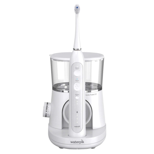 Waterpik Sonic-Fusion 2.0 Brush + Floss Electric Toothbrush with 1 base + 1 handle + 8 brush heads & covers + 1 travel..