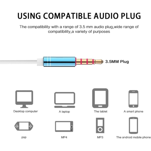 Dolaer Earbuds Wired with Microphone, EmmGia in-Ear Earphones Premium Stereo Sound Quality Powerful Bass, 3.5mm Earphone Plug for iPhone, iPad,