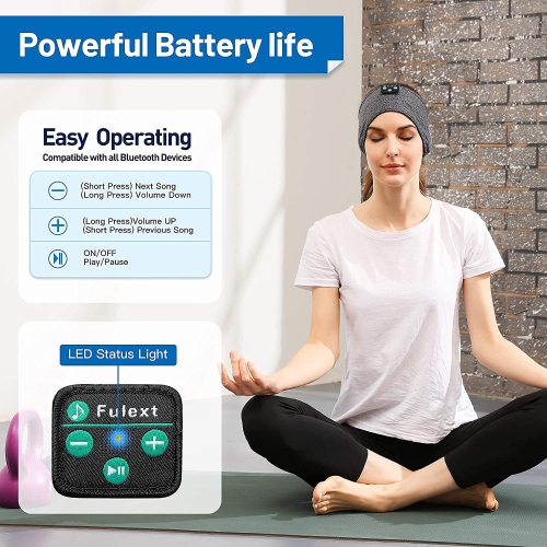 Dolaer Sleep Headphones, Bluetooth Sports Headband Headphones with Ultra-Thin HD Stereo Speakers Perfect for Sleeping,Workout,Jogging,Yoga,Insomnia,