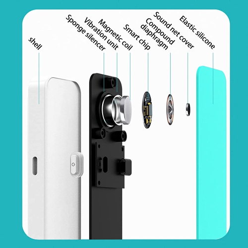 Dolaer Oreiller HP stéréo Bluetooth sans fil à conduction osseuse Écouteurs de musique Sleep Insomnia Blanc bruit machine pour sommeil latéral