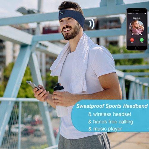 Dolaer Sleep Headphones Bluetooth Headband Wireless Music Headband Upgrade Sleeping Headbands Headphone Sport Sweatproof Headband Built in Speaker Headset for Workout Yoga Running