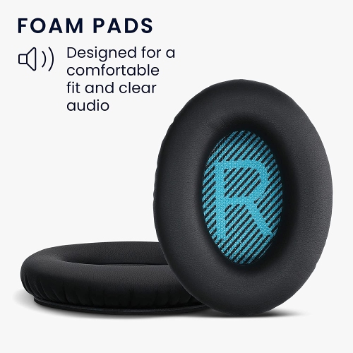Dolaer kwmobile Replacement Ear Pads Compatible with Bose Soundlink Around-Ear Wireless II - Earpads Set for Headphones - Black