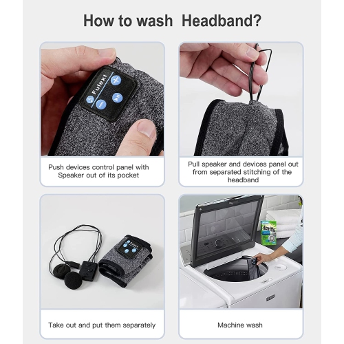 Dolaer Sleep Headphones Bluetooth Headband, Cozy Band Wireless Headphones,Sleeping Headphones with Stereo Speakers-Cool Tech Gifts for Men