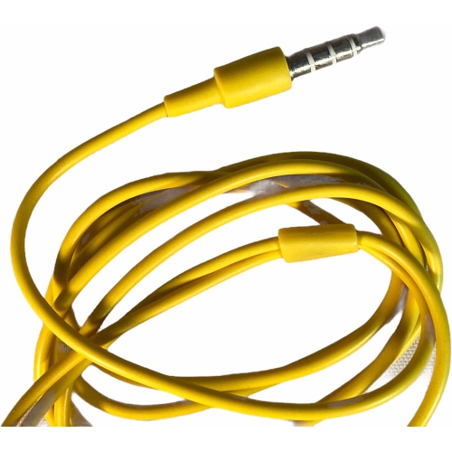 Dolaer – Écouteurs boutons jaunes 3 x 3,5 mm avec microphone