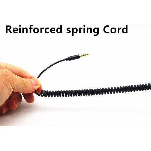 Dolaer Single Side Earphone in-Ear Stereo to Mono Ear Bud,Metal Noise Isolating Earplugs with mic, Spring Coil Reinforced Cord