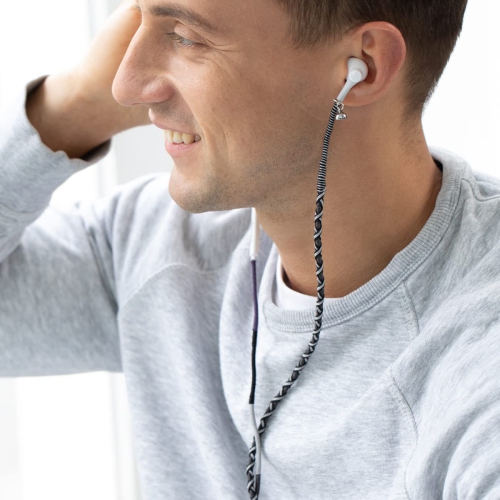 Dolaer Rope Earphones, Earbuds, in Ear Headphones with Microphone Remote for iPhone, iPad, Mac, Laptop Android Devices Fabric Braided Wristband