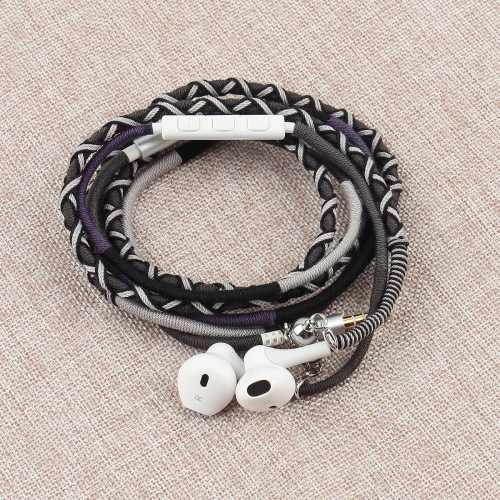 Dolaer Rope Earphones, Earbuds, in Ear Headphones with Microphone Remote for iPhone, iPad, Mac, Laptop Android Devices Fabric Braided Wristband