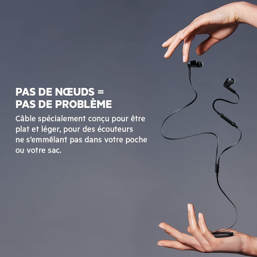 Dolaer – Écouteurs-boutons USB-C avec commande de microphone – P, M et G, noir