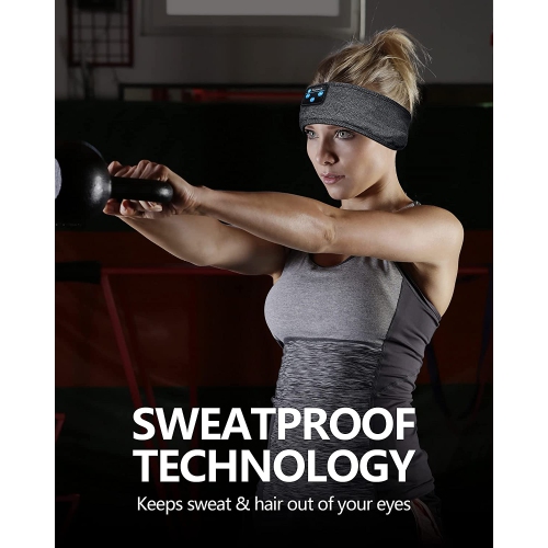 Dolaer Sleep Headphones Sports Headband,Bluetooth Sleep Mask with Ultra-Thin Speakers for Side Sleepers,Headband Headphones for