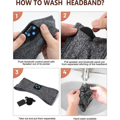 Dolaer Sleep Headphones Sports Headband,Bluetooth Sleep Mask with Ultra-Thin Speakers for Side Sleepers,Headband Headphones for