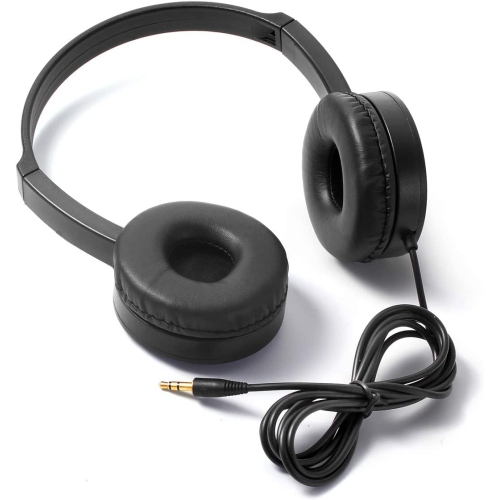 Dolaer School Headphones for Classroom Students - 12 Packs Black Color Kids' Headphones for School, Library, Computers, Children and Adult(No