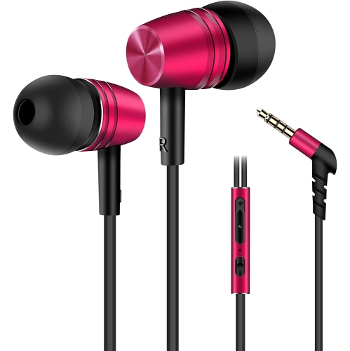 Dolaer Headphones, Heavy Deep Bass Noise Isolating in-Ear Earbuds, Earphones with Stereo Mic Remote, Compatible with iPad, iPod, Android Smartphones, MP3 and Devices with 3.5mm He