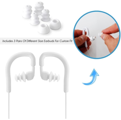 Écouteurs bouton étanches PyleHome de Dolaer - IP7 Marine Grade flexible et confortable Écouteurs prêt-à-porter pour le sport comme la natation