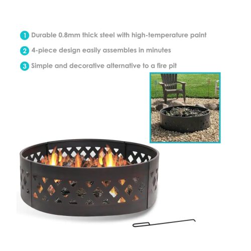 Sunnydaze Decor 30 in Round Campire Ring - KF-CCR36