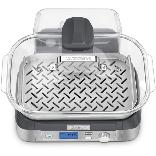 CUISINART STM-1000C Cook Fresh Digital Glass Steamer, Silver. OPEN BOX