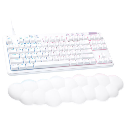 Logitech G Aurora Collection G713 Backlit Mechanical GX Brown Tactile Gaming Keyboard - White Mist - English