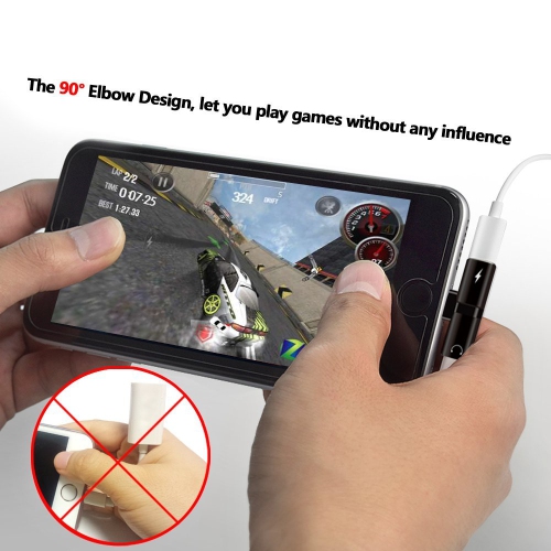 Lightning Audio Splitter and Charge 4 in 1 Earbuds Adapter for iPhone 7 8 X 11 12 13 with Charging and Music Control or Calling or Wire Control