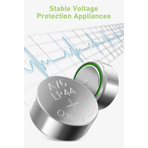 ISATR Longue durée et étanche, pile bouton alcaline haute capacité 1,5 V LR44 LR44 pour thermomètre numérique ornement aide auditive montre LED