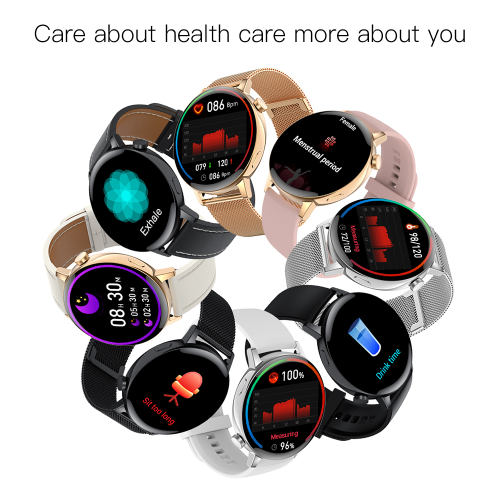 ISPEKTRUM iS-GT3 Montre intelligente Écran HD 1,32" Appels et SMS Bluetooth Mode sport multiple Tracker de fréquence cardiaque et moniteur BP