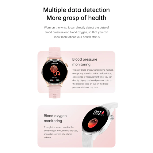 ISPEKTRUM iS-GT3 Smart Watch, 1.32" HD Screen Bluetooth Calls & Text, Multiple Sports Mode Fitness Tracker Heart Rate & BP Monitor Works with Android