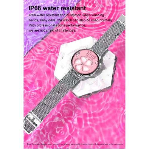 ISPEKTRUM iS-GT3 Montre intelligente Écran HD 1,32" Appels et SMS Bluetooth Mode sport multiple Tracker de fréquence cardiaque et moniteur BP