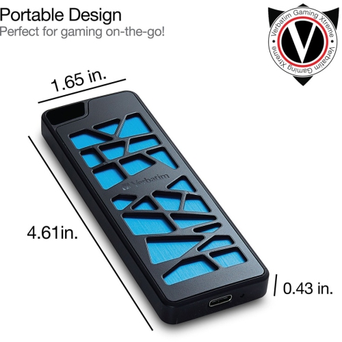 VERBATIM 1 TB Portable NVMe PCI-e Portable External Hard Drive - Black