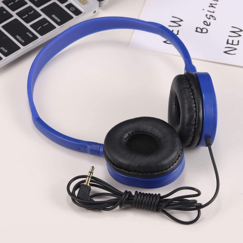 Dolaer Bulk Headphones for Classroom 25 Pack, HONGZAN Wholesale Stereo School Headphones for Kids, Students, Libraries, Laboratories,Testing Centers, Museums etc (Blue)