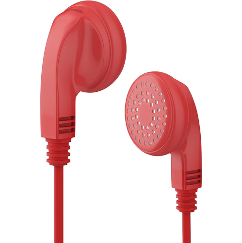 Dolaer Bulk Earphones with 3.5 mm Headphone Plug - 10 Pack - Red