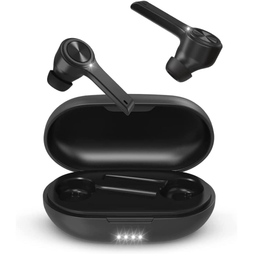 Dolaer TETHYS True Wireless Earbuds - Bluetooth 5.0 in-Ear Headphone Compatible with iPhone & Android Phone, Built-in Microphone/Pro Bass/Charging Case Included, Buds IPX5 Sweatpro