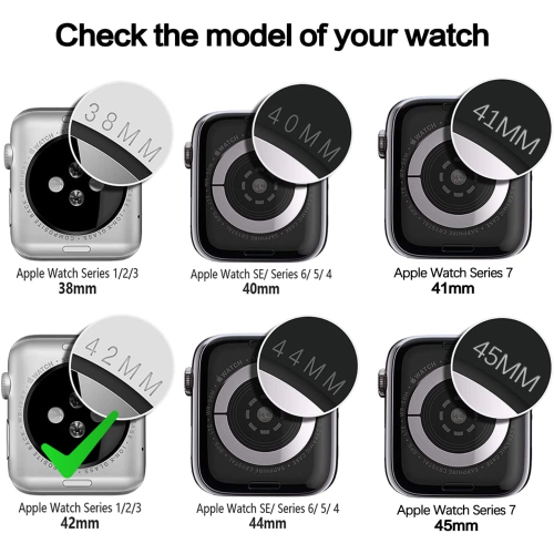 XCRS Apple Watch Series 3, Series 2, Series 1 [42MM] Overall Protection Case, Built-in Tempered Glass Screen & Hard PC Bumper Case, Compatible with