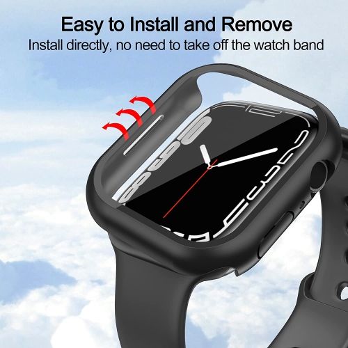 XCRS Apple Watch Series 3, Series 2, Series 1 [42MM] Overall Protection Case, Built-in Tempered Glass Screen & Hard PC Bumper Case, Compatible with