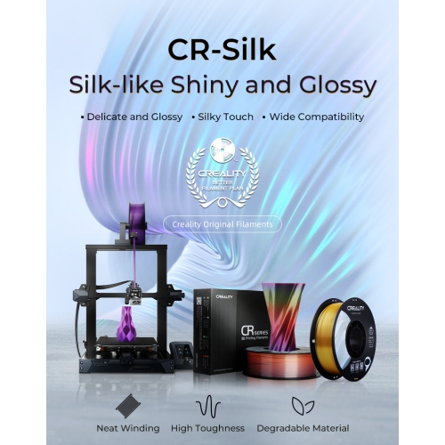 Creality – Filament d’imprimante 3D CR-SILK PLA, 1.75 mm, bobine de 1 KG