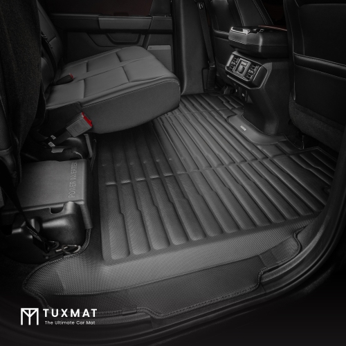 TuxMat - for Ford F150 Lightning without Rear Seat Storage 2022-2026 Models - Custom Car Mats - Max Coverage, All Weather, Laser Measured - This Full